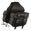 First Manufacturing FIBAG8000 Black Leather Motorcycle Saddlebags