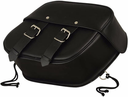 First Manufacturing FIBAG8009 Black Leather Mountable Motorcycle Saddlebags