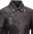 First Manufacturing FIL159NOCZ Women's Black Scarlett Motorcycle Leather Jacket