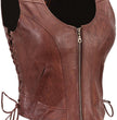 First Manufacturing FIL542SVT Women's Brown Clean Side-Laced Vest