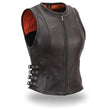 First Manufacturing FIL550CSL Women’s Zip-Up Leather Motorcycle Vest
