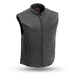 First Manufacturing FIM656CSL Men's ‘The Club House’ Black Motorcycle Leather Vest
