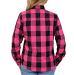 Hot Leathers FLL3005 Women's Black and Pink Long Sleeve Flannel