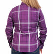 Hot Leathers FLL3010 Ladies Purple, White and Black Long Sleeve Flannel Shirt