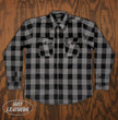 Hot Leathers FLM2001 Men's Black and Gray Long Sleeve Flannel Shirt