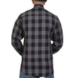 Hot Leathers FLM2001 Men's Black and Gray Long Sleeve Flannel Shirt