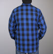 Hot Leathers FLM2006 Men's Black and Blue Long Sleeve Flannel Shirt