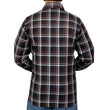 Hot Leathers FLM2008 Mens Brown Black and White Long Sleeve Flannel Shirt
