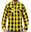 Hot Leathers FLM2014 Men's Gold and Black Flannel Long Sleeve Shirt