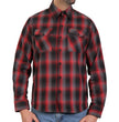 Hot Leathers FLM2017 Men's Red and Gray Long Sleeve Flannel Shirt