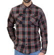 Hot Leathers FLM2020 Men's Black, Gray and Orange Flannel Long Sleeve Shirt
