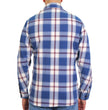 Hot Leathers FLM2025 Men's Blue, White and Red Flannel Long Sleeve Shirt