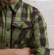 Hot Leathers FLM2027 Men's OD Green and Black Long Sleeve Flannel Shirt