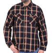 Hot Leathers FLM2038 Men's Black Tan and Red Long Sleeve Flannel Shirt