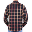 Hot Leathers FLM2038 Men's Black Tan and Red Long Sleeve Flannel Shirt