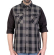 Hot Leathers FLM2042 Men's Black And Gray 2 Toned Long Sleeve Flannel Shirt