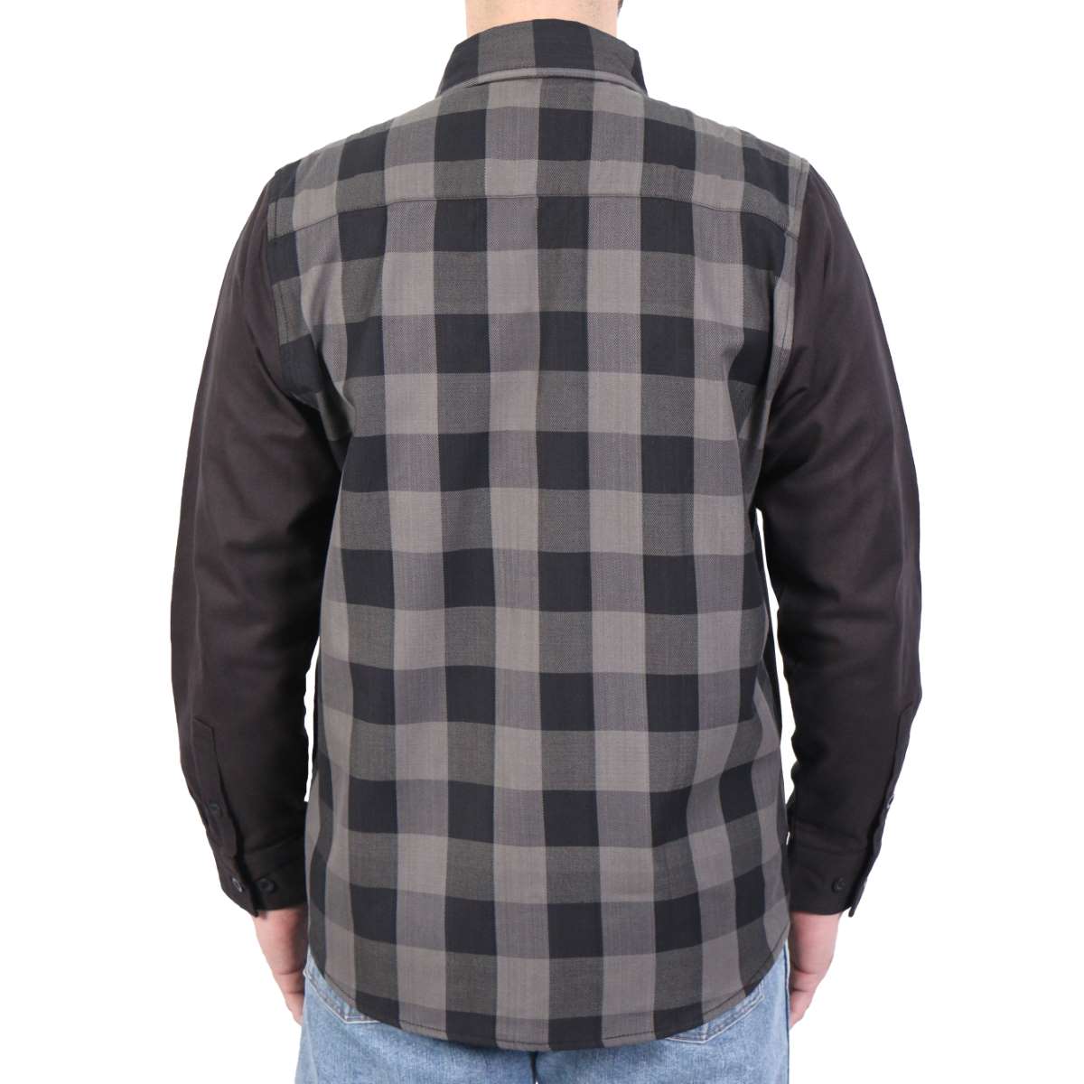 Hot Leathers FLM2042 Men's Black And Gray 2 Toned Long Sleeve Flannel Shirt