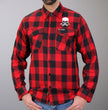 Hot Leathers FLM2103 Men's Skull and Bones Flannel Long Sleeve Shirt