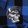 Hot Leathers FLM2107 Men's Snap Back Skull Flannel Long Sleeve Shirt