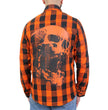 Hot Leathers FLM2108 Men's Ancient Skull Flannel Long Sleeve Shirt
