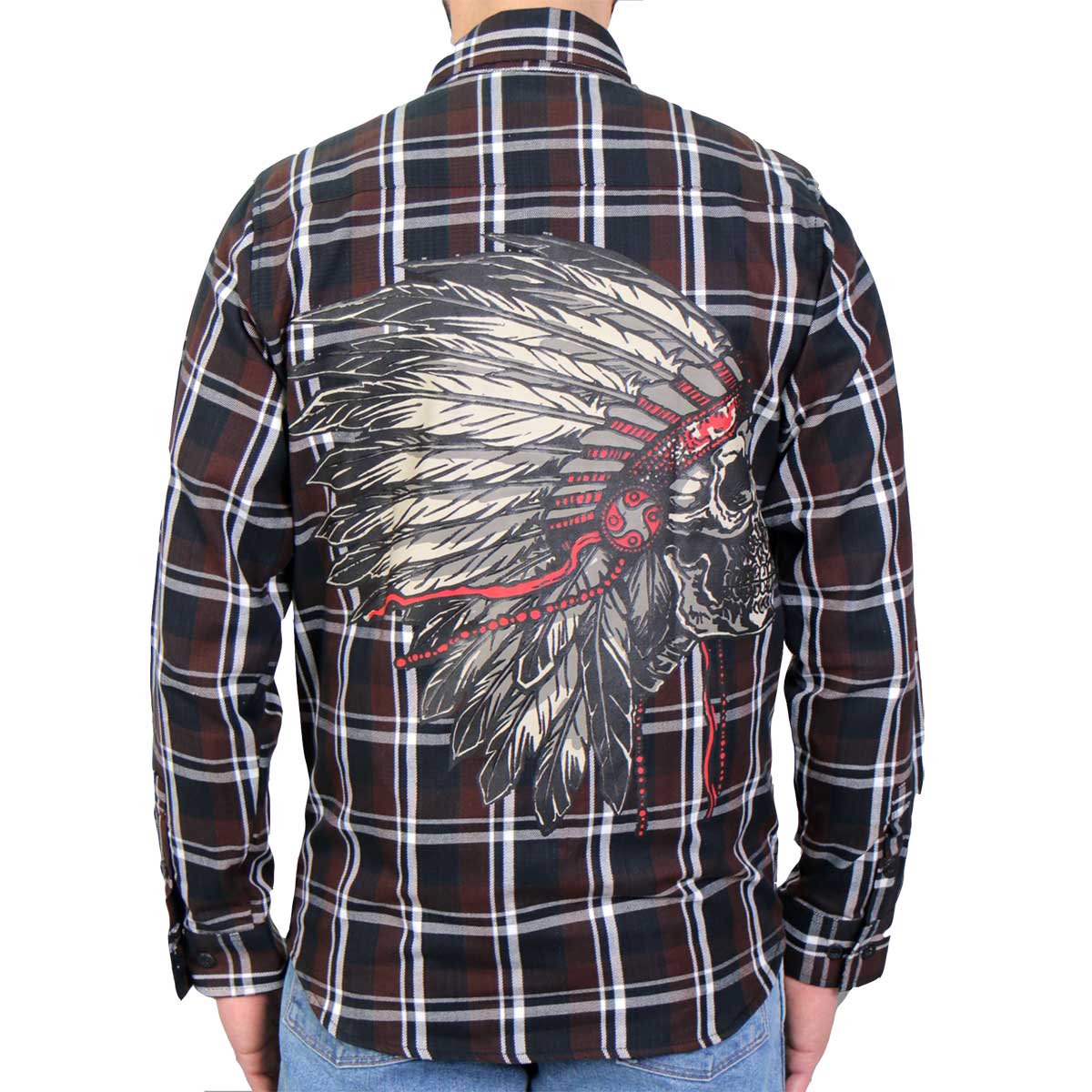 Hot Leathers FLM2109 Men's 'Headdress' Flannel Long Sleeve Shirt