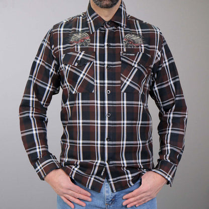 Hot Leathers FLM2109 Men's 'Headdress' Flannel Long Sleeve Shirt