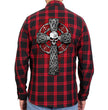 Hot Leathers FLM2112 Men's Celtic Cross Flannel Long Sleeve Shirt