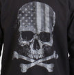 Hot Leathers FLM2113 Men's Black Flag Skull Long Sleeve Flannel Shirt