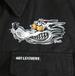 Hot Leathers FLM2115 Men's Black Race Wolf Long Sleeve Flannel Shirt