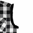 Hot Leathers FLM5202 Men's Black and White Sleeveless Flannel Fringe Shirt