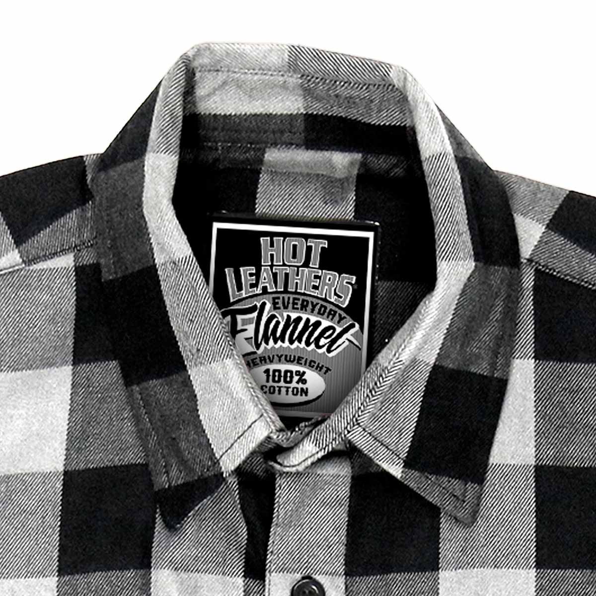 Hot Leathers FLM5202 Men's Black and White Sleeveless Flannel