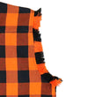 Hot Leathers FLM5210 Men's Sleeveless Fringe Orange and Black Flannel Shirt