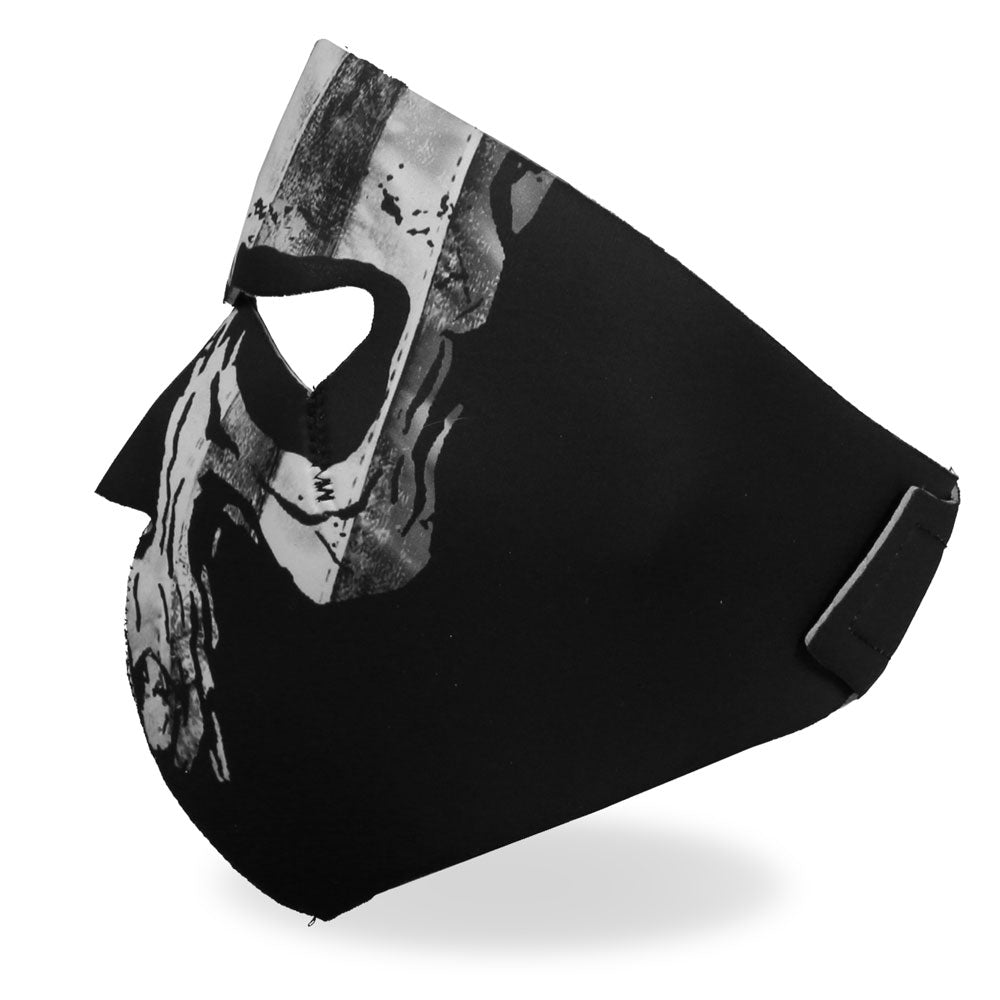 Hot Leathers FMA1034 Gray Skull Flag Face Mask