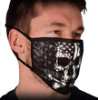 Milwaukee Leather FMD1010 Men's 'Skull with Flag' 100 % Cotton Protective Face Mask with Optional Filter Pocket