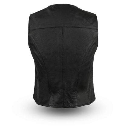 First Manufacturing FML500CR Women’s ‘The Sweet Sienna’ Western Style Motorcycle Leather Vest