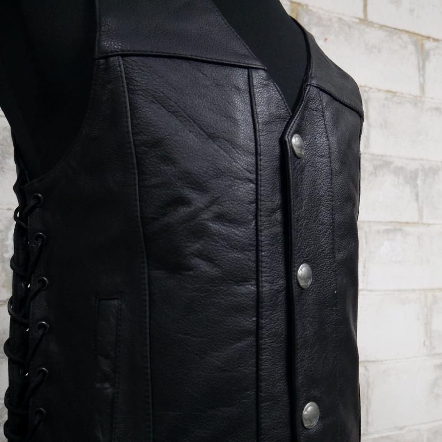 First Manufacturing FMM612BSF Men’s ‘The Gun Slinger’ Western Style Leather Vest with Conceal Cary Pockets and Side Lacing