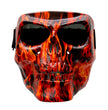 Hot Leathers FMP1002 'Flame Skull' Polypro Face Mask with Smoke Lenses