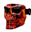 Hot Leathers FMP1002 'Flame Skull' Polypro Face Mask with Smoke Lenses