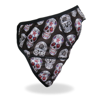 Hot Leathers FWC2007 Sugar Skulls Face Wrap Neck Warmer