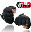 Milwaukee Leather MG7585 Men's Black Leather Gel Padded Palm Fingerless Motorcycle Hand Gloves w/ Full Panel Cover