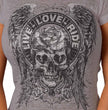 Hot Leathers Ladies Burnout Skull T-Shirt GLC1585