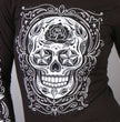Hot Leathers GLC3183 Sugar Skull Black Long Sleeve Ladies Shirt