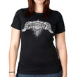 Hot Leathers GLD1040 Women's Asphalt Angel Double Sided Print Full Cut Black T-Shirt