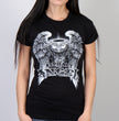 Hot Leathers GLD1366 'Slit Back Asphalt Angel' Ladies Black T-Shirt