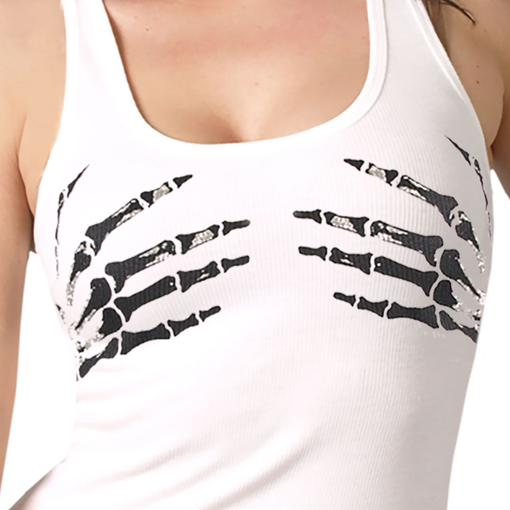 Hot Leathers Ladies Skeleton Black Hands Tank Top Shirt GLF2190