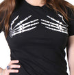 Hot Leathers GLR1012 Ladies Full Cut Skeleton Hands Short Sleeve T-Shirt
