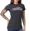 Hot Leathers GLR1215 Ladies Pink and Purple Fire Bobber Full Cut Motorcycle T-Shirt