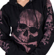 Hot Leathers GLZ4324 Ladies ‘Skull and Crossbones' Jumbo Print Ladies Hooded Sweatshirt