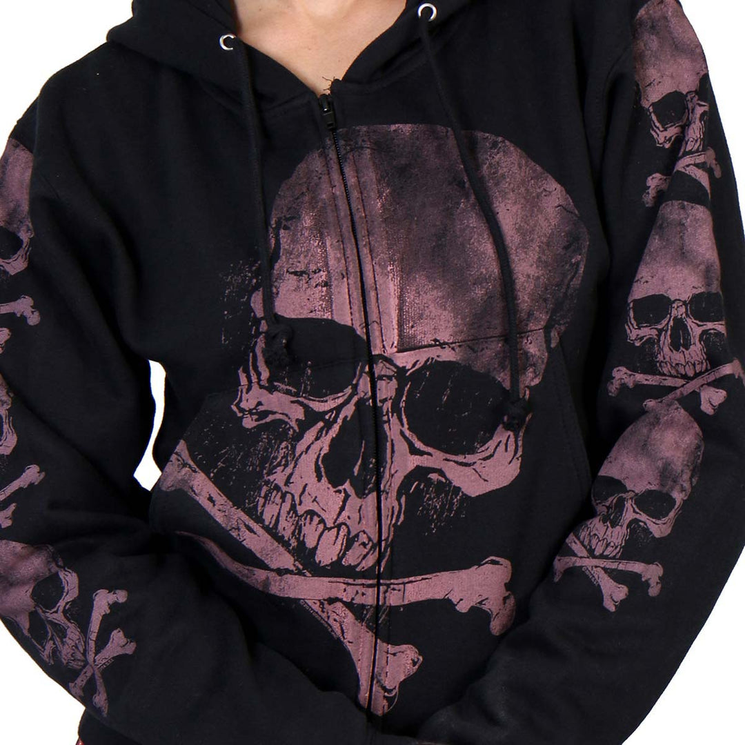 Hot Leathers GLZ4324 Ladies ‘Skull and Crossbones&
