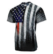 Hot Leathers Men's Short Sleeve American Flag 3D All Over Printed T-Shirt GMB1002